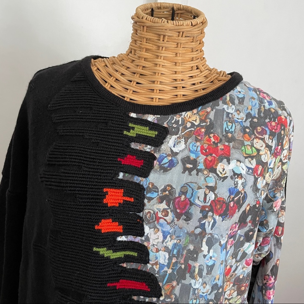 Aventures des Toiles artsy wool blend sweater 40